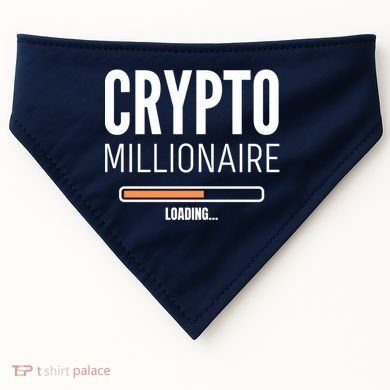 Crypto Millionaire Loading Funny Crypto Currency USA-Made Doggie Bandana