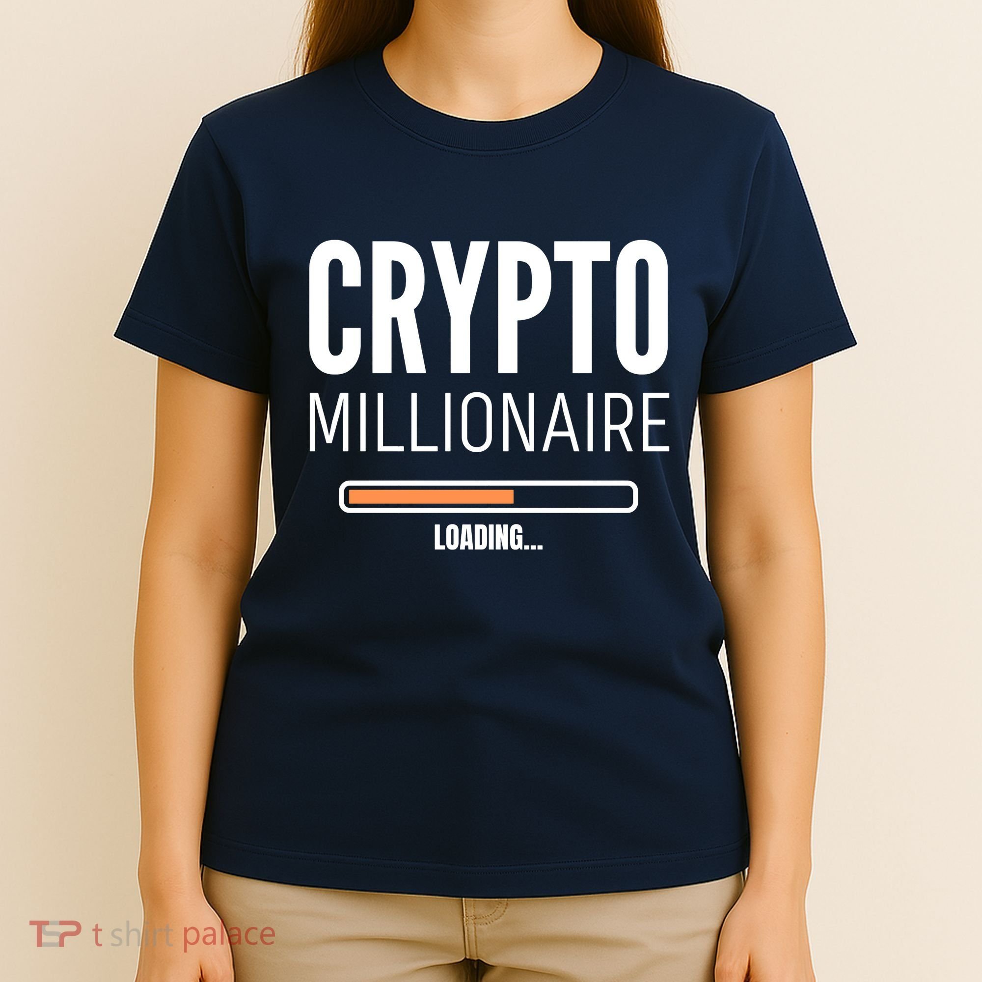 Crypto Millionaire Loading Funny Crypto Currency T-Shirt