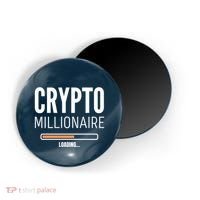 Crypto Millionaire Loading Funny Crypto Currency Magnet thumb 0