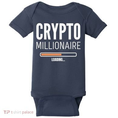 Crypto Millionaire Loading Funny Crypto Currency Baby Bodysuit