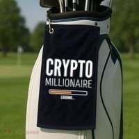 Crypto Millionaire Loading Funny Crypto Currency Golf Towel thumb 2
