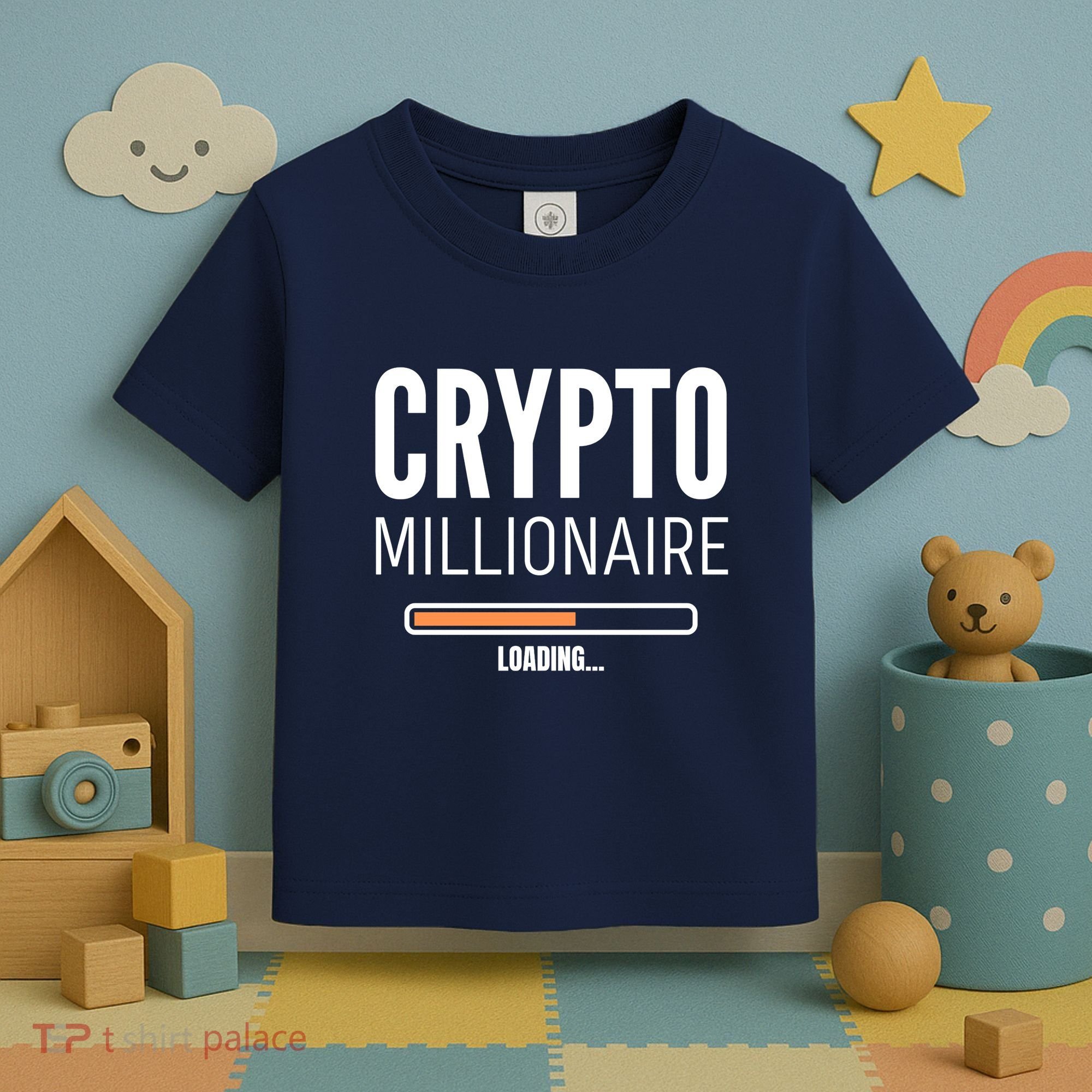 Crypto Millionaire Loading Funny Crypto Currency Toddler T-Shirt