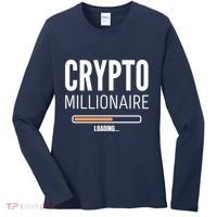 Crypto Millionaire Loading Funny Crypto Currency Women's Long Sleeve Shirt thumb 0