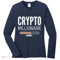 Crypto Millionaire Loading Funny Crypto Currency Women's Long Sleeve Shirt thumb 0