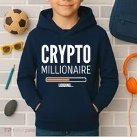 Crypto Millionaire Loading Funny Crypto Currency Kids Hoodie thumb 2