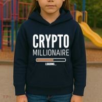 Crypto Millionaire Loading Funny Crypto Currency Kids Hoodie thumb 3