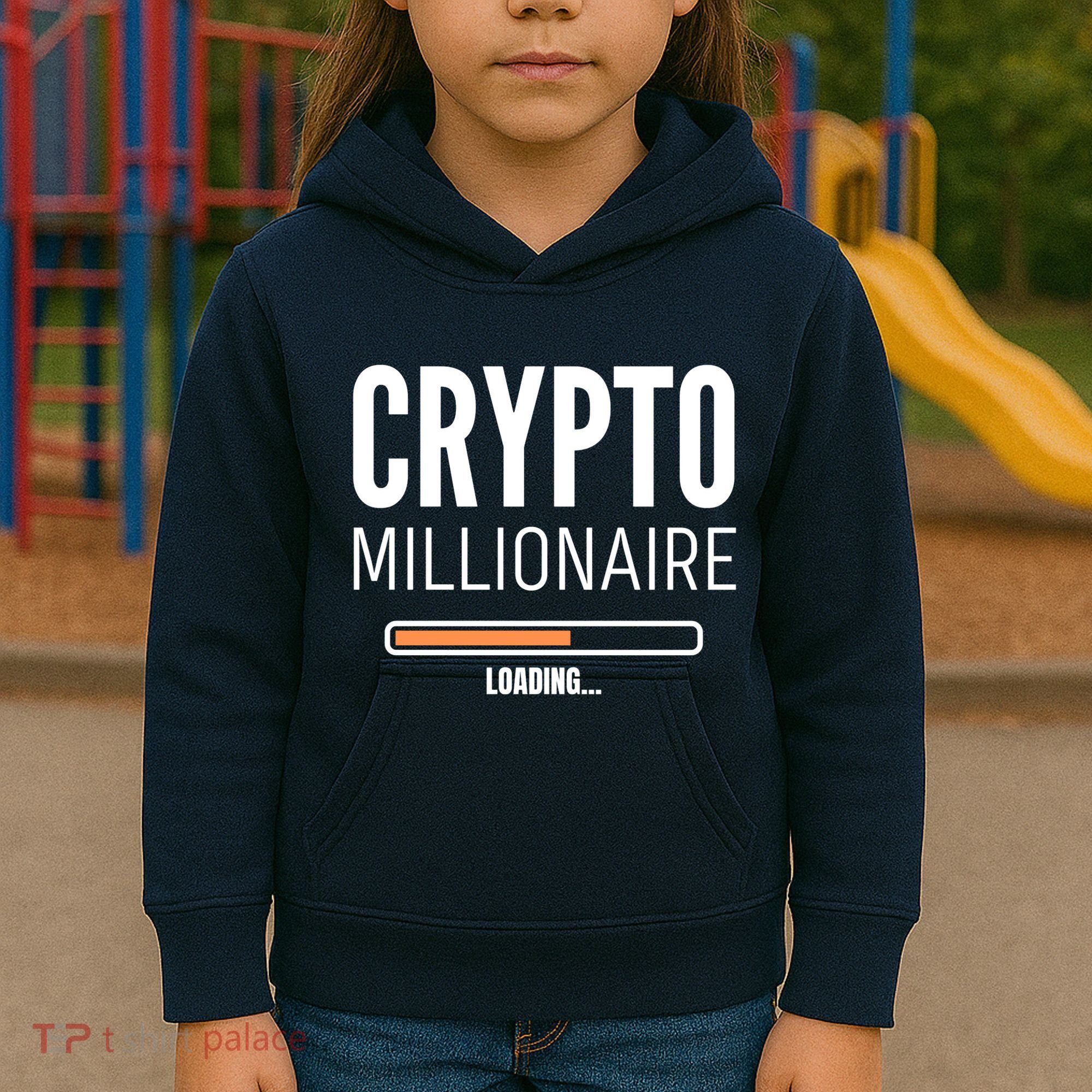 Crypto Millionaire Loading Funny Crypto Currency Kids Hoodie