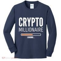 Crypto Millionaire Loading Funny Crypto Currency Kids Long Sleeve Shirt thumb 0