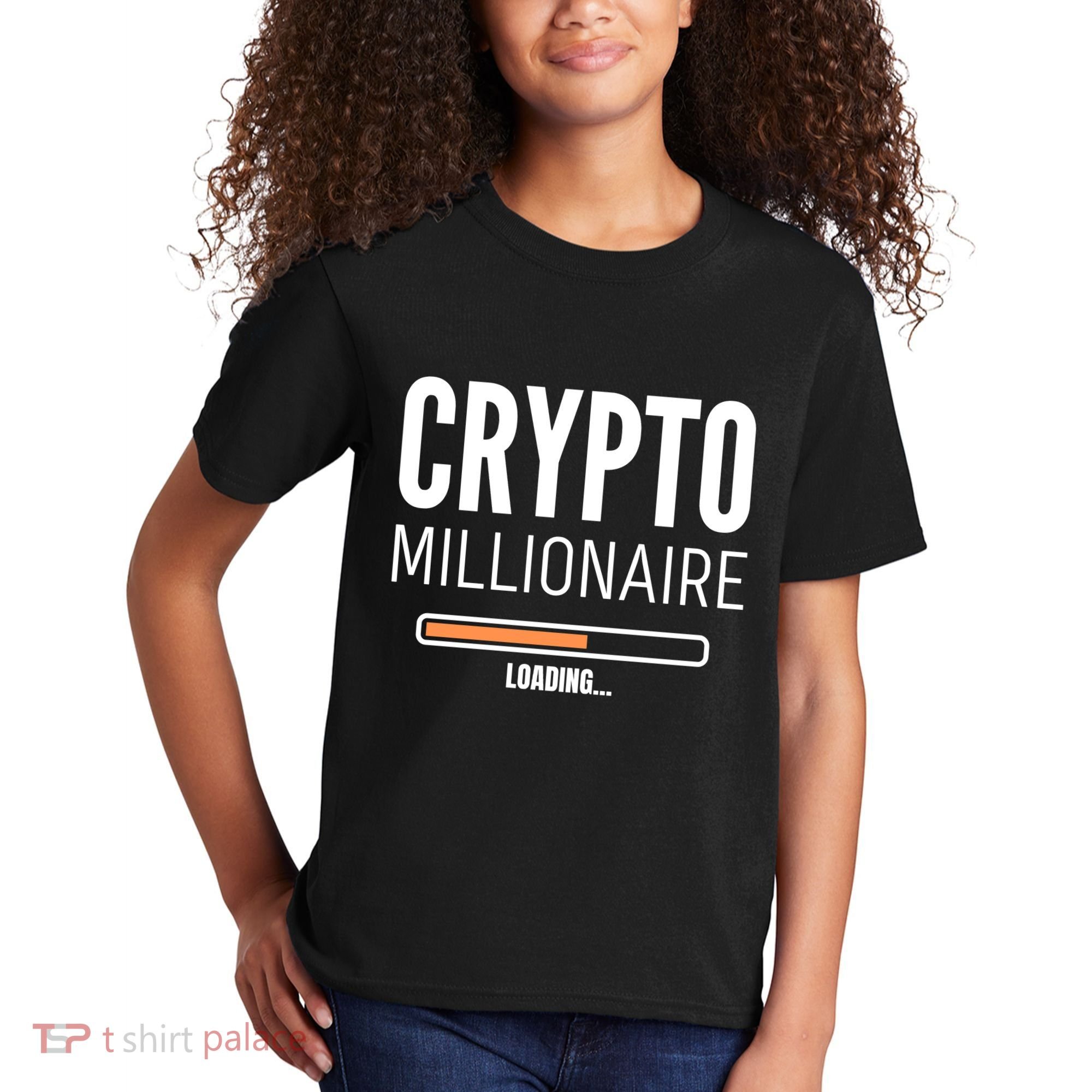 Crypto Millionaire Loading Funny Crypto Currency Kids T-Shirt