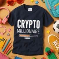 Crypto Millionaire Loading Funny Crypto Currency Kids T-Shirt thumb 3