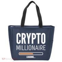 Crypto Millionaire Loading Funny Crypto Currency Tote Bag thumb 0