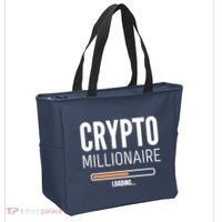 Crypto Millionaire Loading Funny Crypto Currency Tote Bag thumb 2
