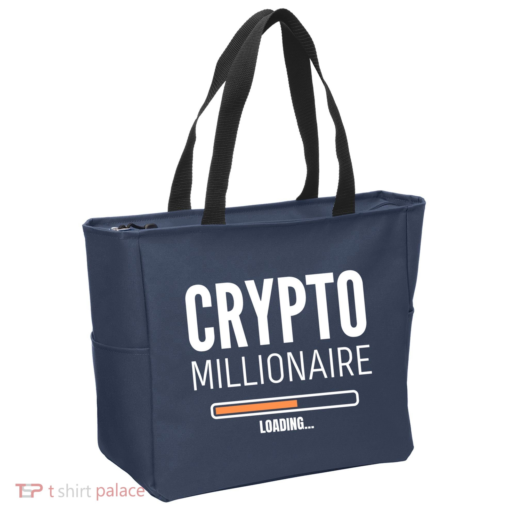 Crypto Millionaire Loading Funny Crypto Currency Tote Bag