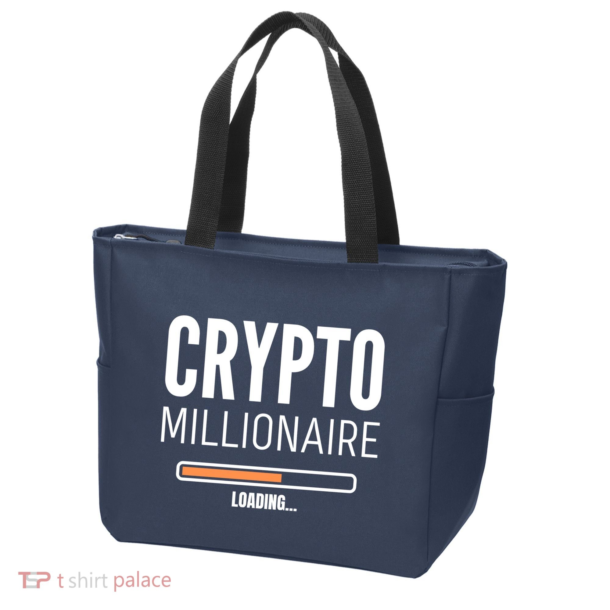 Crypto Millionaire Loading Funny Crypto Currency Tote Bag