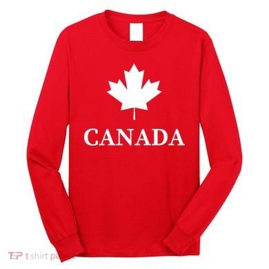 Canada Maple Leaf Canadian Flag Long Sleeve Shirt