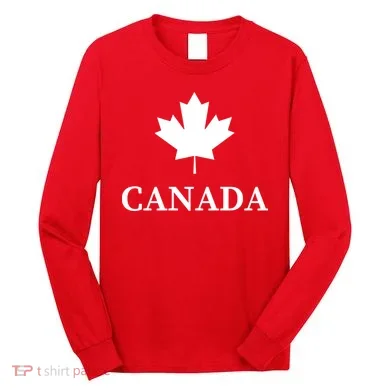 Canada Maple Leaf Canadian Flag Long Sleeve Shirt