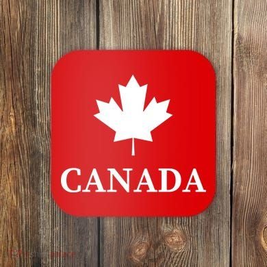Canada Maple Leaf Canadian Flag Coaster