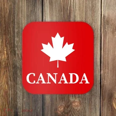 Canada Maple Leaf Canadian Flag Coaster