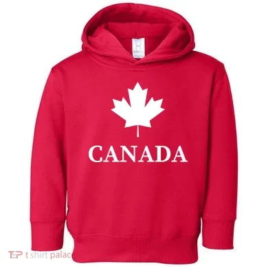 Canada Maple Leaf Canadian Flag Toddler Hoodie