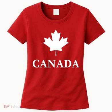 Canada Maple Leaf Canadian Flag Women's T-Shirt