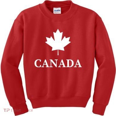 Canada Maple Leaf Canadian Flag Kids Sweatshirt