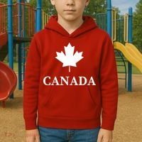 Canada Maple Leaf Canadian Flag Kids Hoodie thumb 2