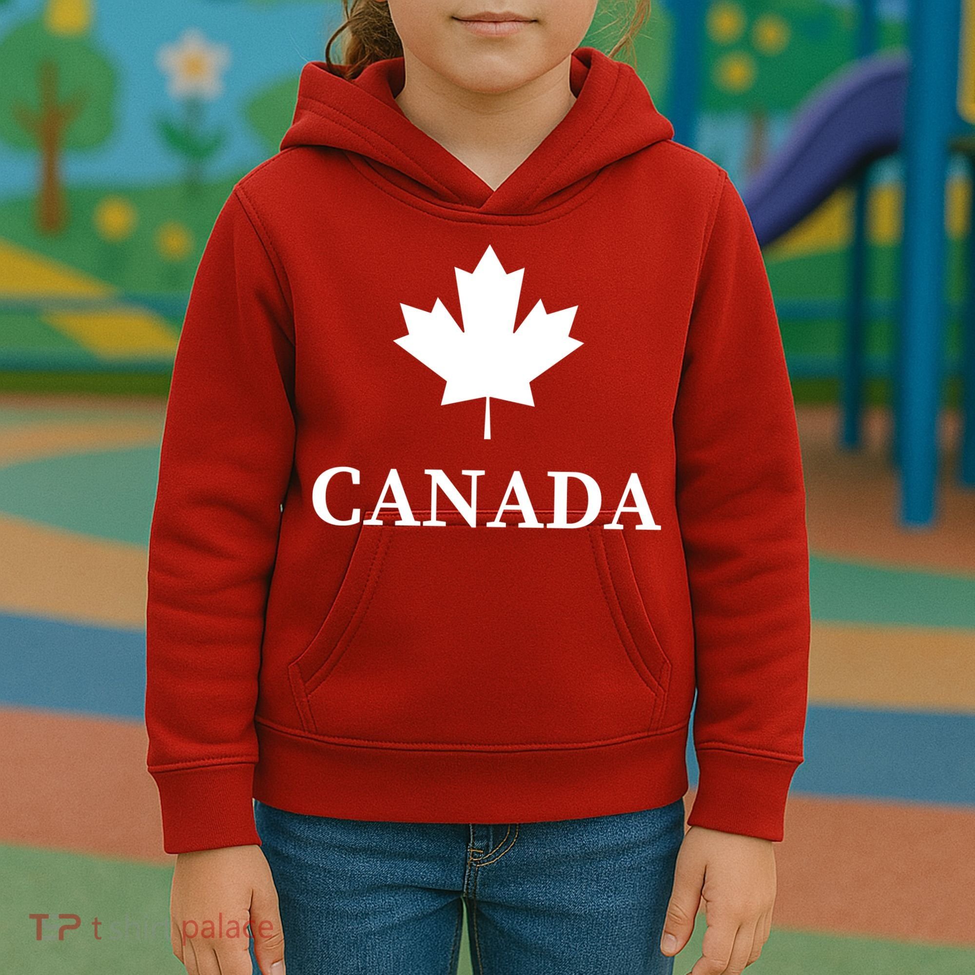 Canada Maple Leaf Canadian Flag Kids Hoodie