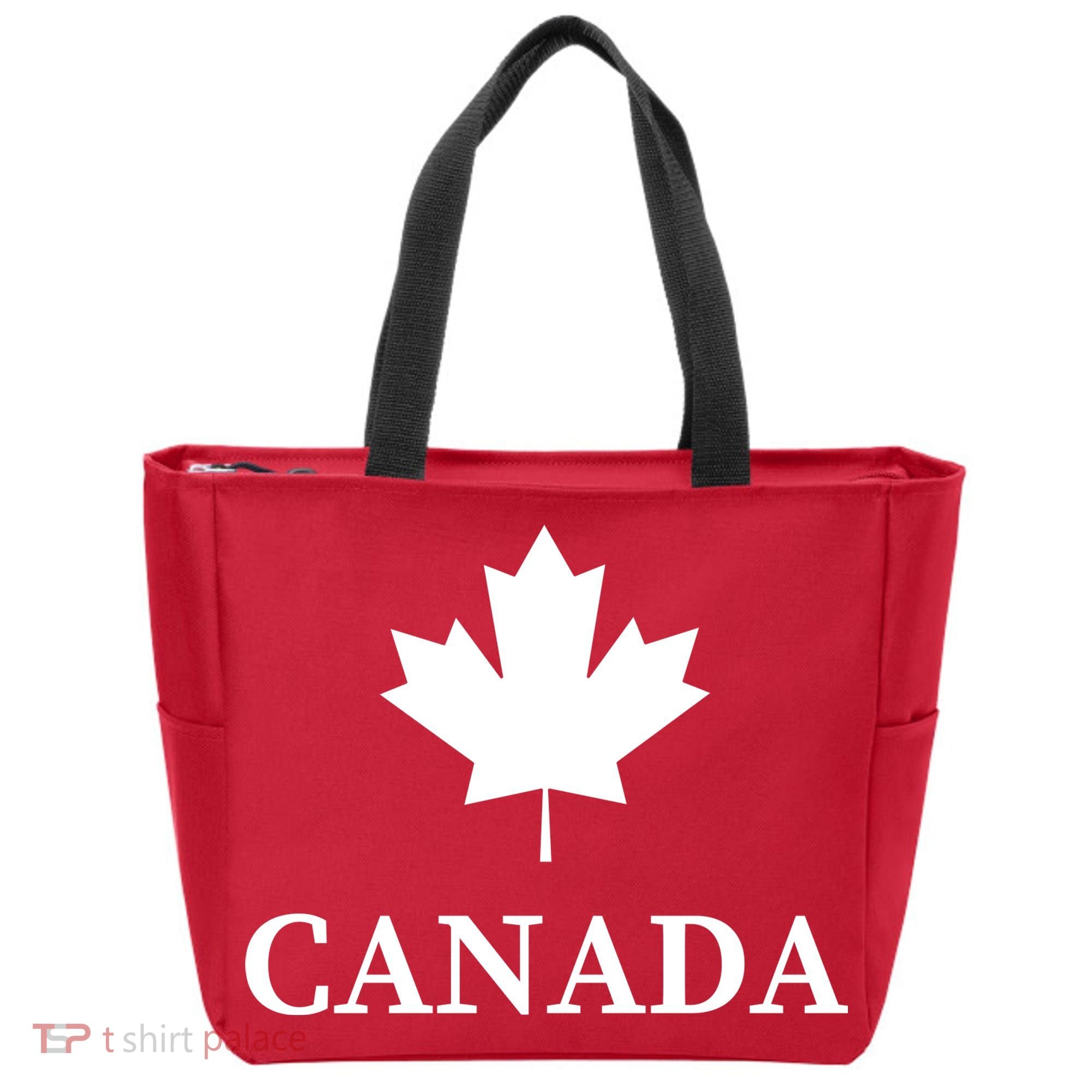 Canada Maple Leaf Canadian Flag Tote Bag