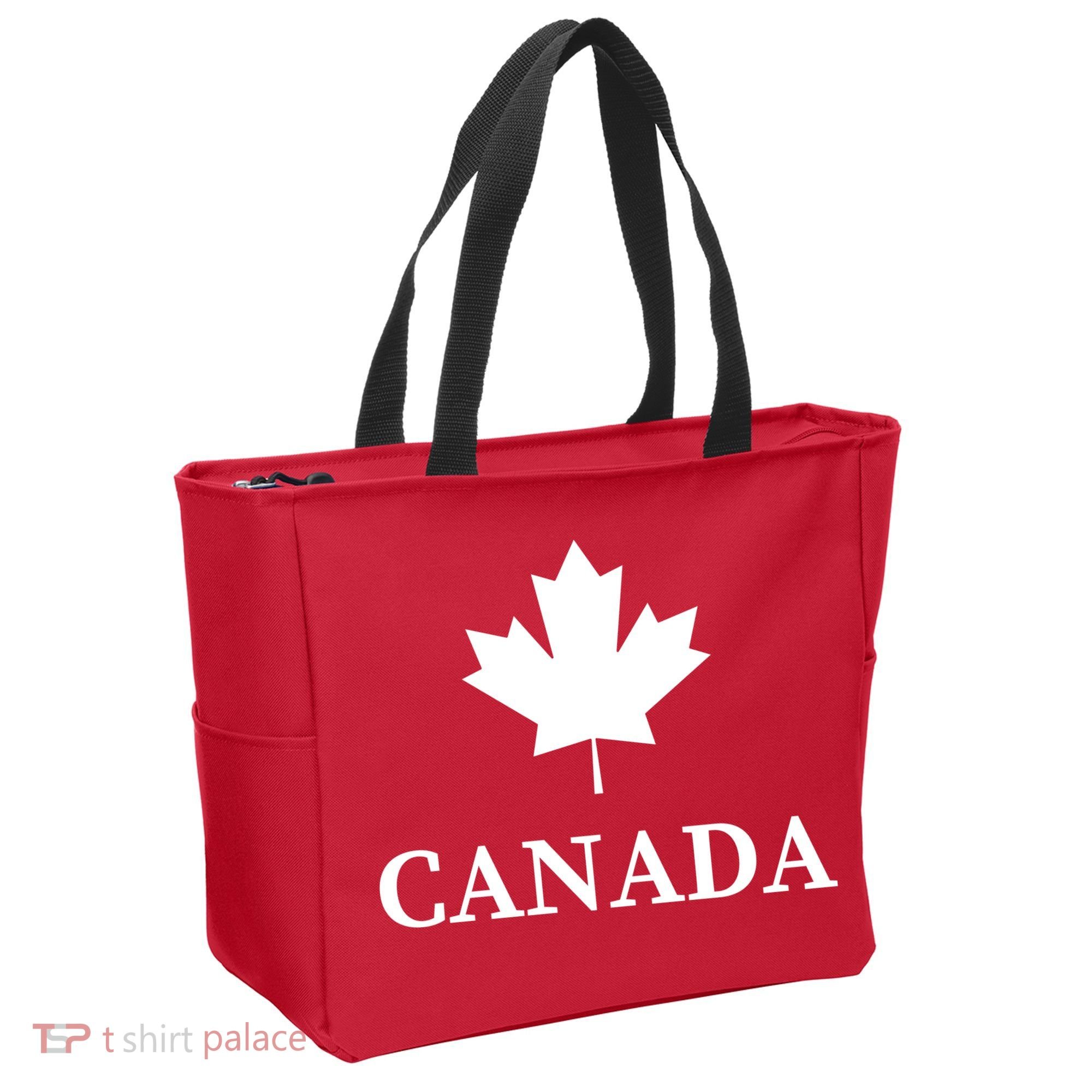 Canada Maple Leaf Canadian Flag Tote Bag