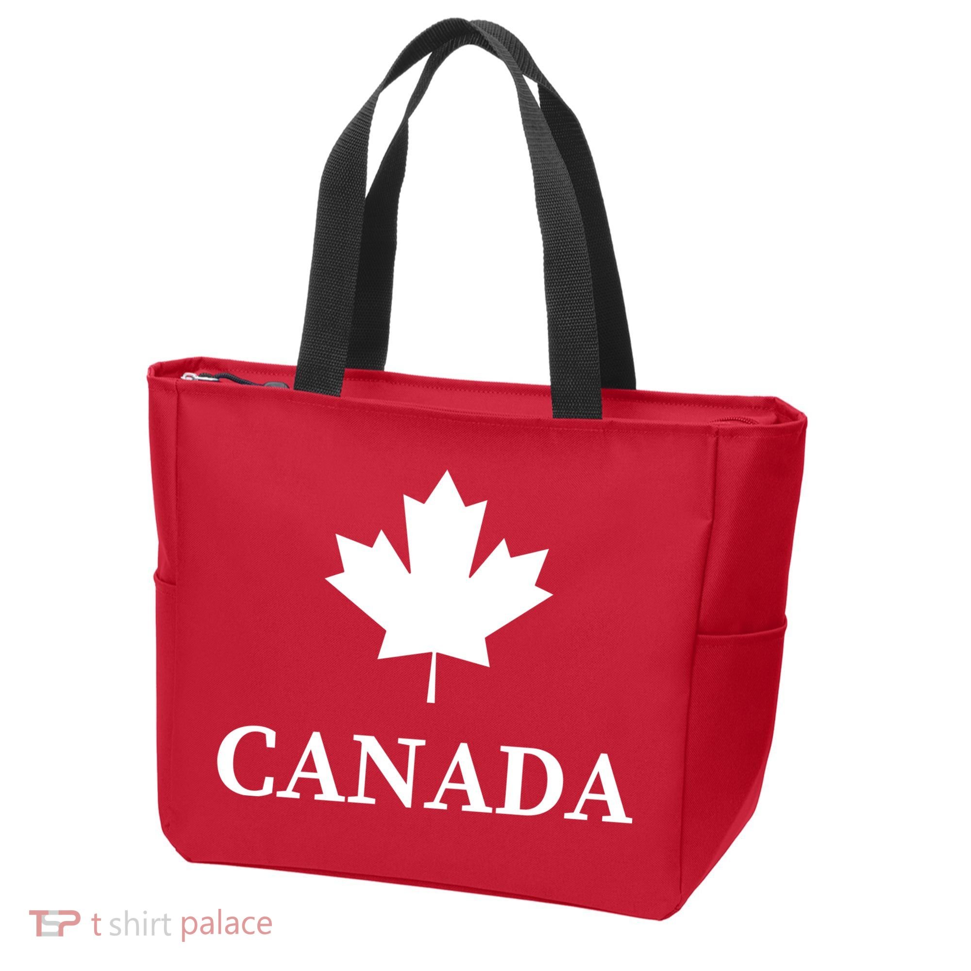 Canada Maple Leaf Canadian Flag Tote Bag