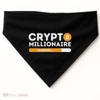 Crypto Millionaire Loading Btc Trader Bitcoin Investor USA-Made Doggie Bandana thumb 0