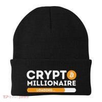 Crypto Millionaire Loading Btc Trader Bitcoin Investor Beanie thumb 0