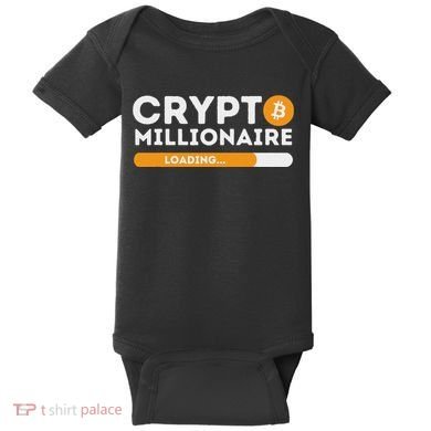 Crypto Millionaire Loading Btc Trader Bitcoin Investor Baby Bodysuit