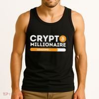 Crypto Millionaire Loading Btc Trader Bitcoin Investor Tank Top thumb 3