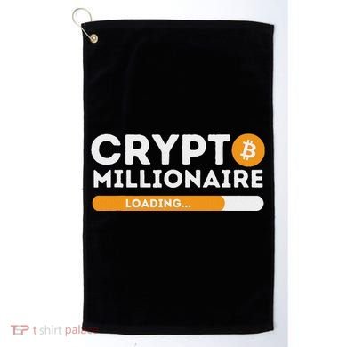 Crypto Millionaire Loading Btc Trader Bitcoin Investor Golf Towel