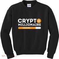 Crypto Millionaire Loading Btc Trader Bitcoin Investor Kids Sweatshirt thumb 0