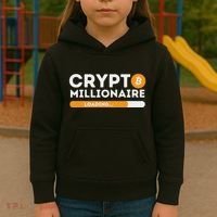 Crypto Millionaire Loading Btc Trader Bitcoin Investor Kids Hoodie thumb 3