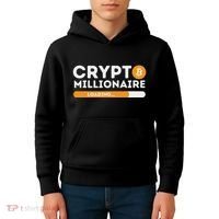 Crypto Millionaire Loading Btc Trader Bitcoin Investor Kids Hoodie thumb 4