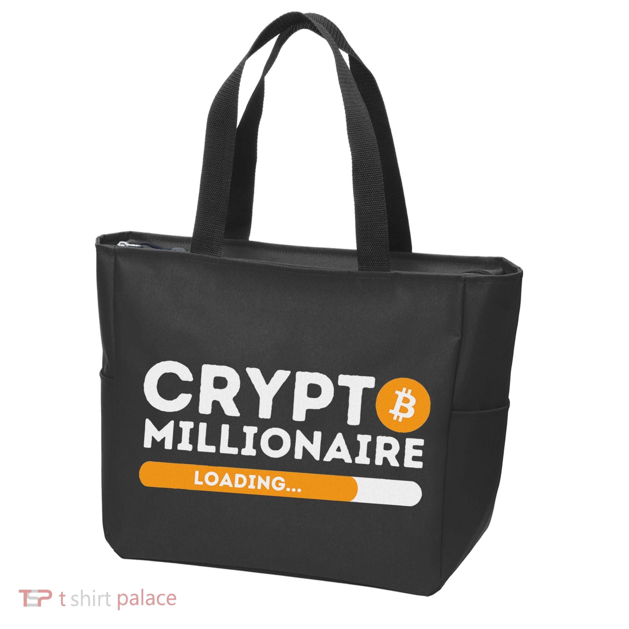 Crypto Millionaire Loading Btc Trader Bitcoin Investor Tote Bag