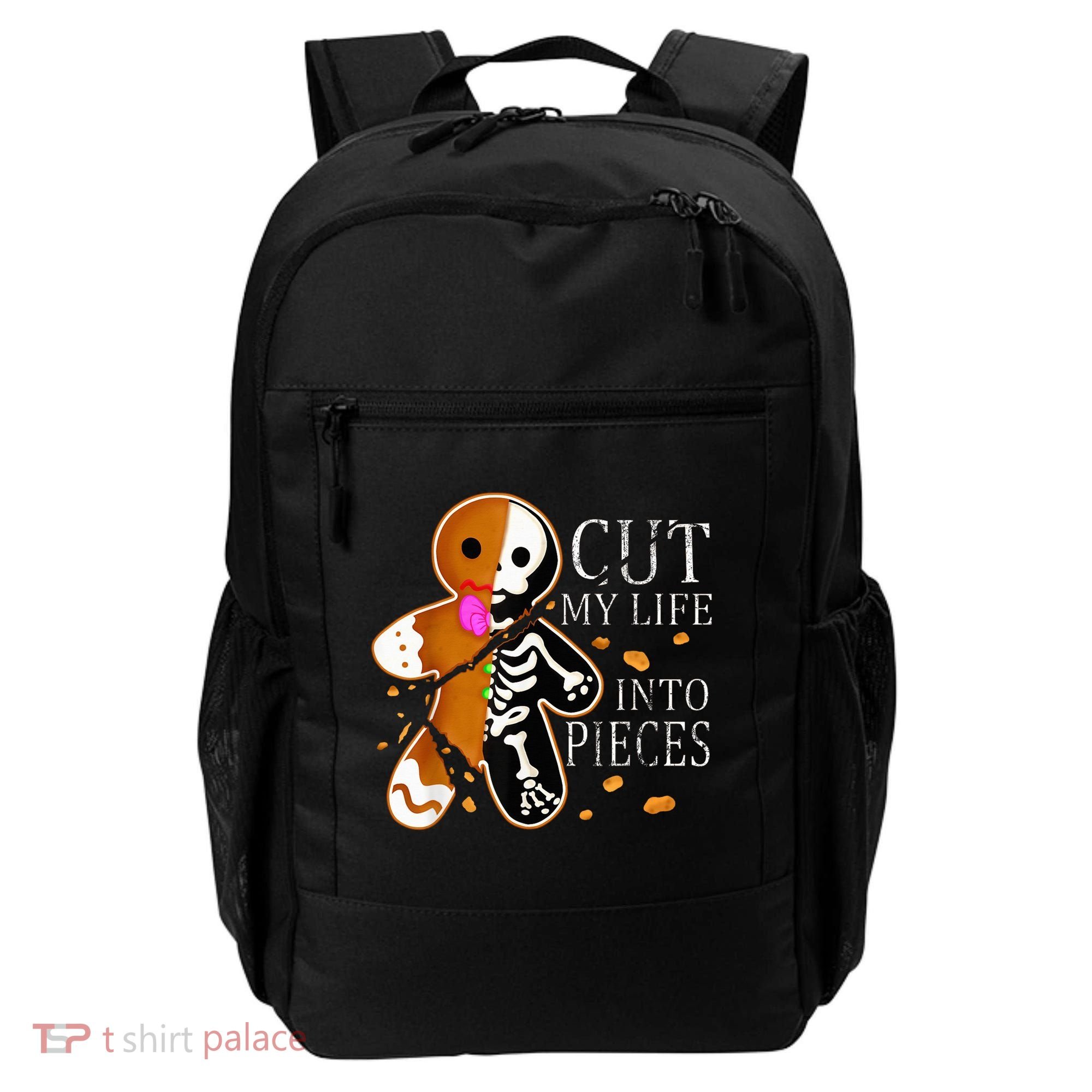 Cut My Life Into Pieces Gingerbread Christmas Backpack