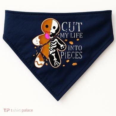 Cut My Life Into Pieces Gingerbread Christmas USA-Made Doggie Bandana