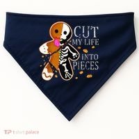 Cut My Life Into Pieces Gingerbread Christmas USA-Made Doggie Bandana thumb 0