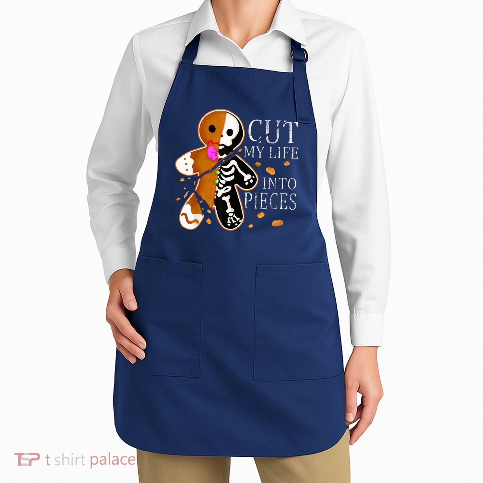 Cut My Life Into Pieces Gingerbread Christmas Apron