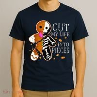 Cut My Life Into Pieces Gingerbread Christmas T-Shirt thumb 3