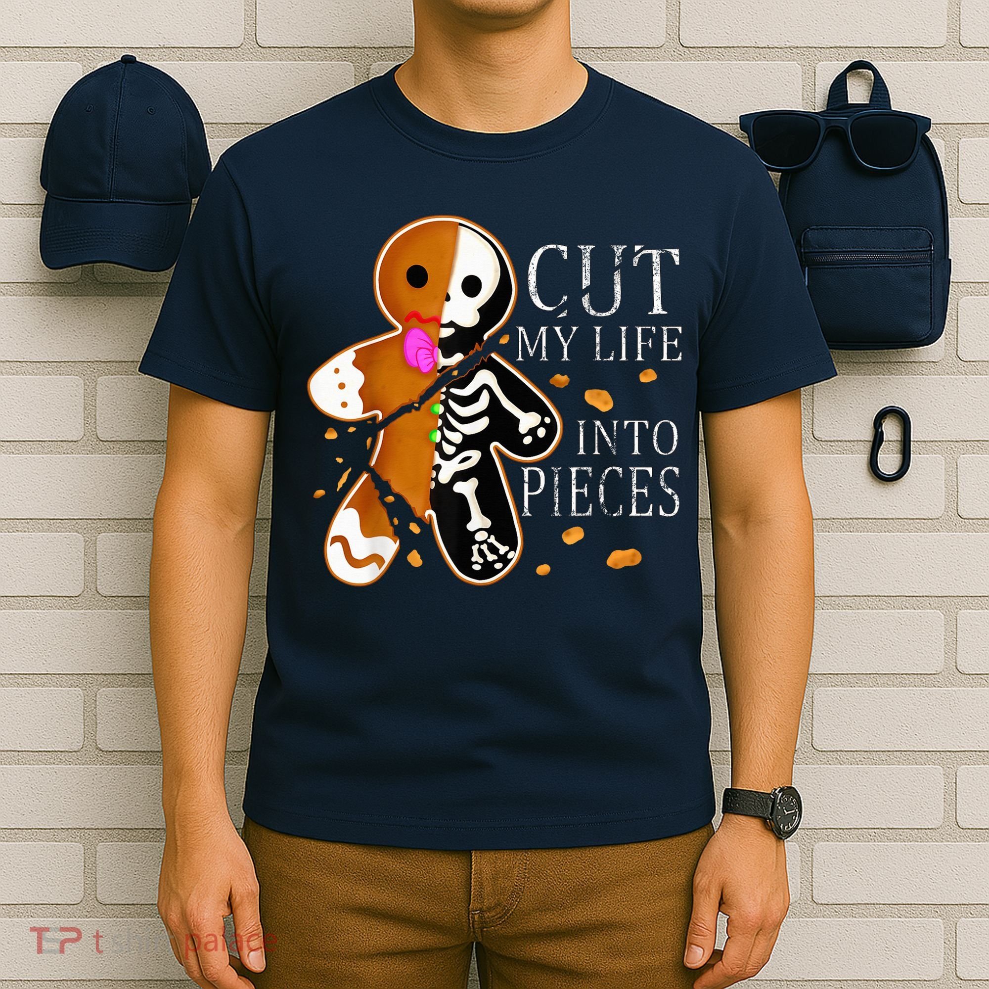 Cut My Life Into Pieces Gingerbread Christmas T-Shirt