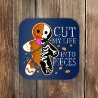 Cut My Life Into Pieces Gingerbread Christmas Coaster thumb 0