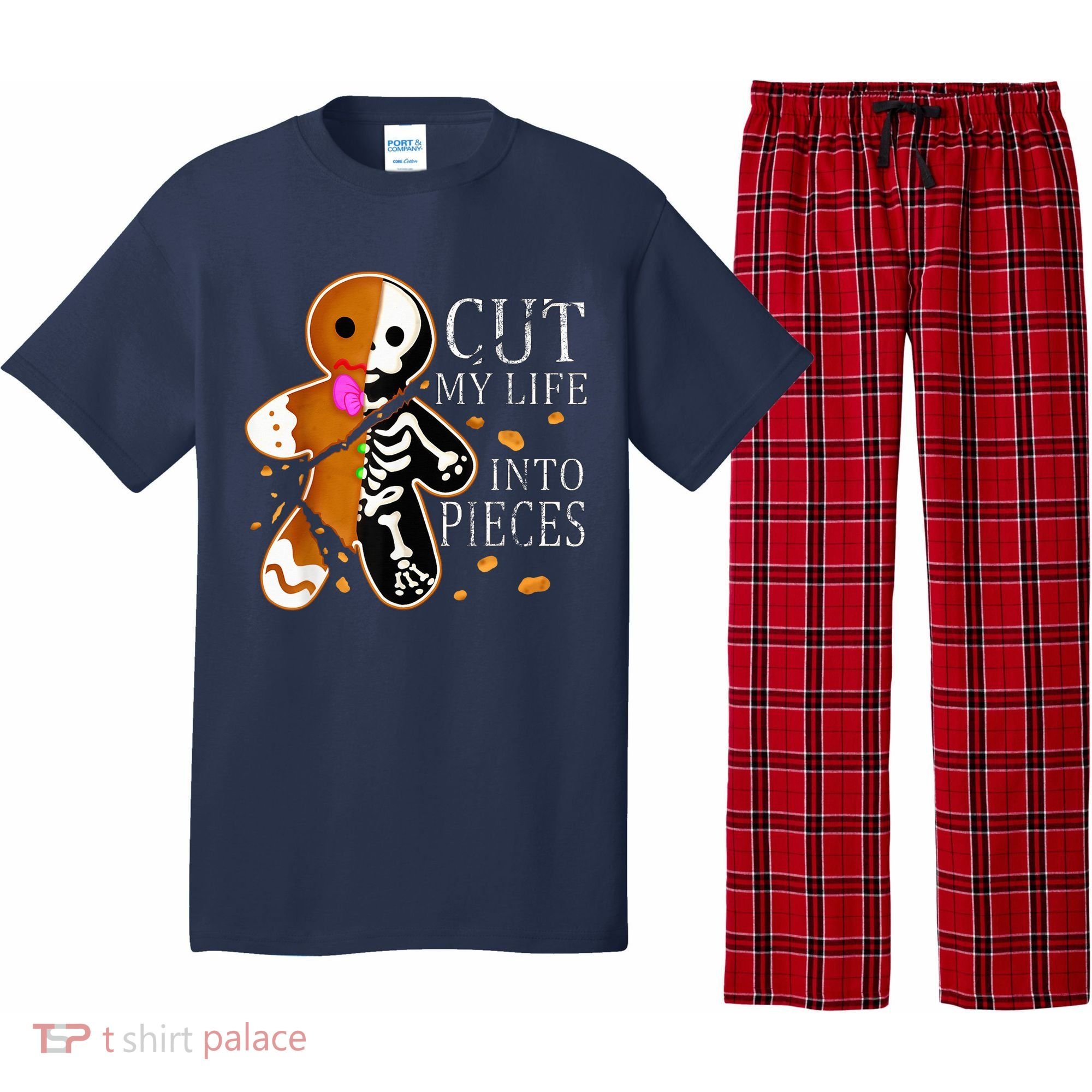 Cut My Life Into Pieces Gingerbread Christmas Pajama Set