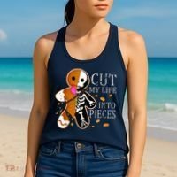 Cut My Life Into Pieces Gingerbread Christmas Women's Tank Top thumb 2