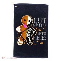 Cut My Life Into Pieces Gingerbread Christmas Golf Towel thumb 0
