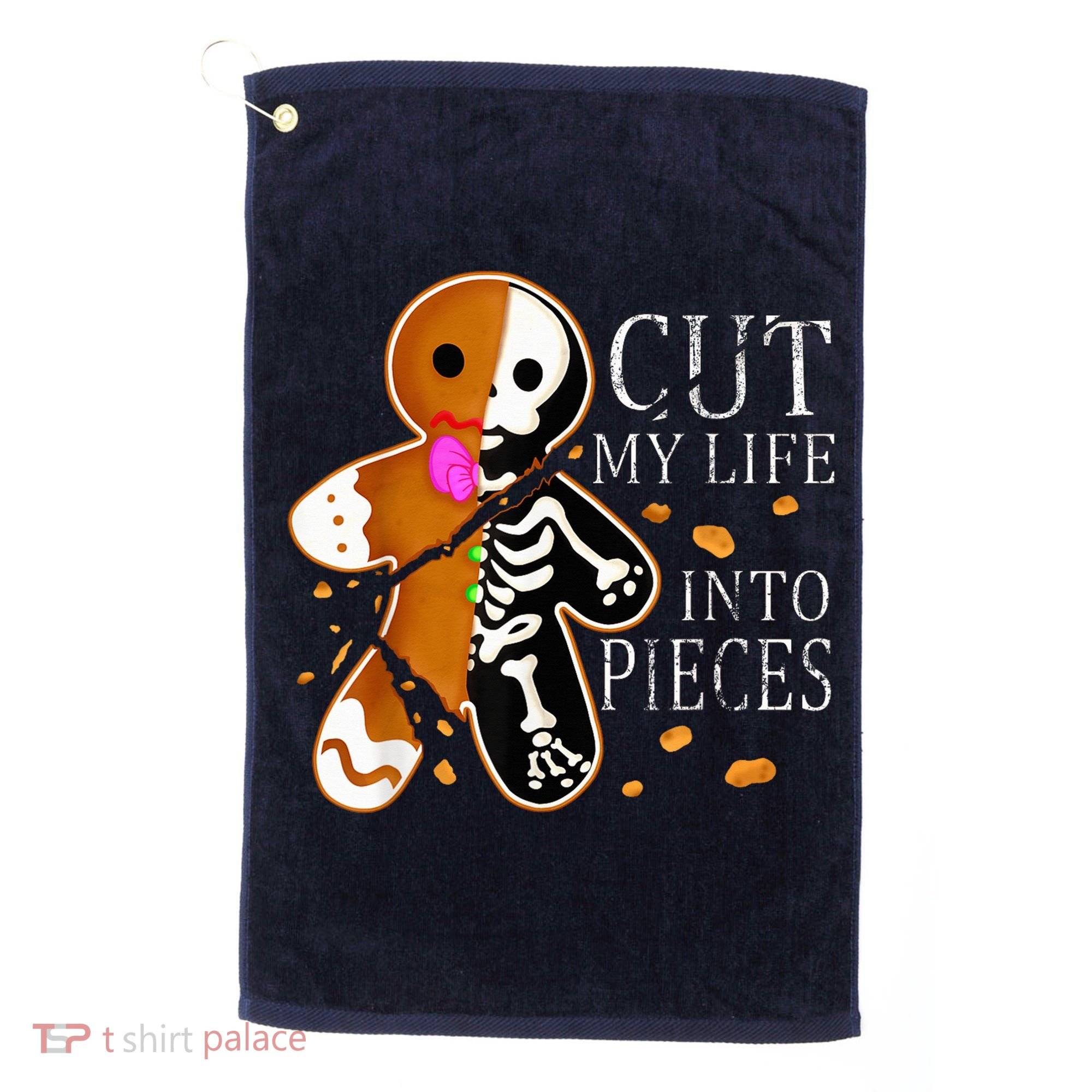 Cut My Life Into Pieces Gingerbread Christmas Golf Towel